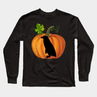 Penguin in pumpkin Long Sleeve T-Shirt